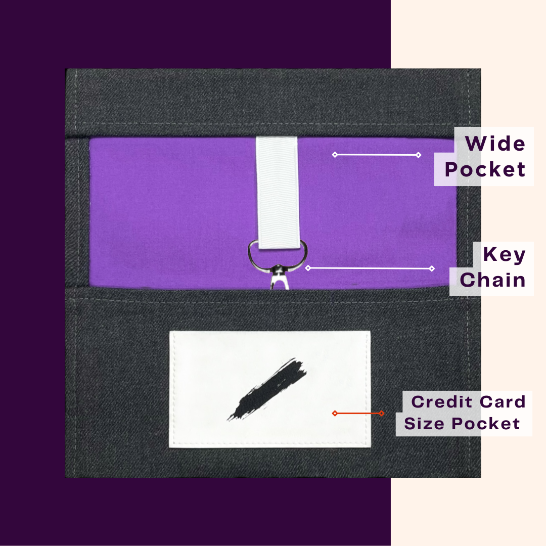 Handmade Smart Pouch – Anthracite | Multipurpose Fabric Pouch