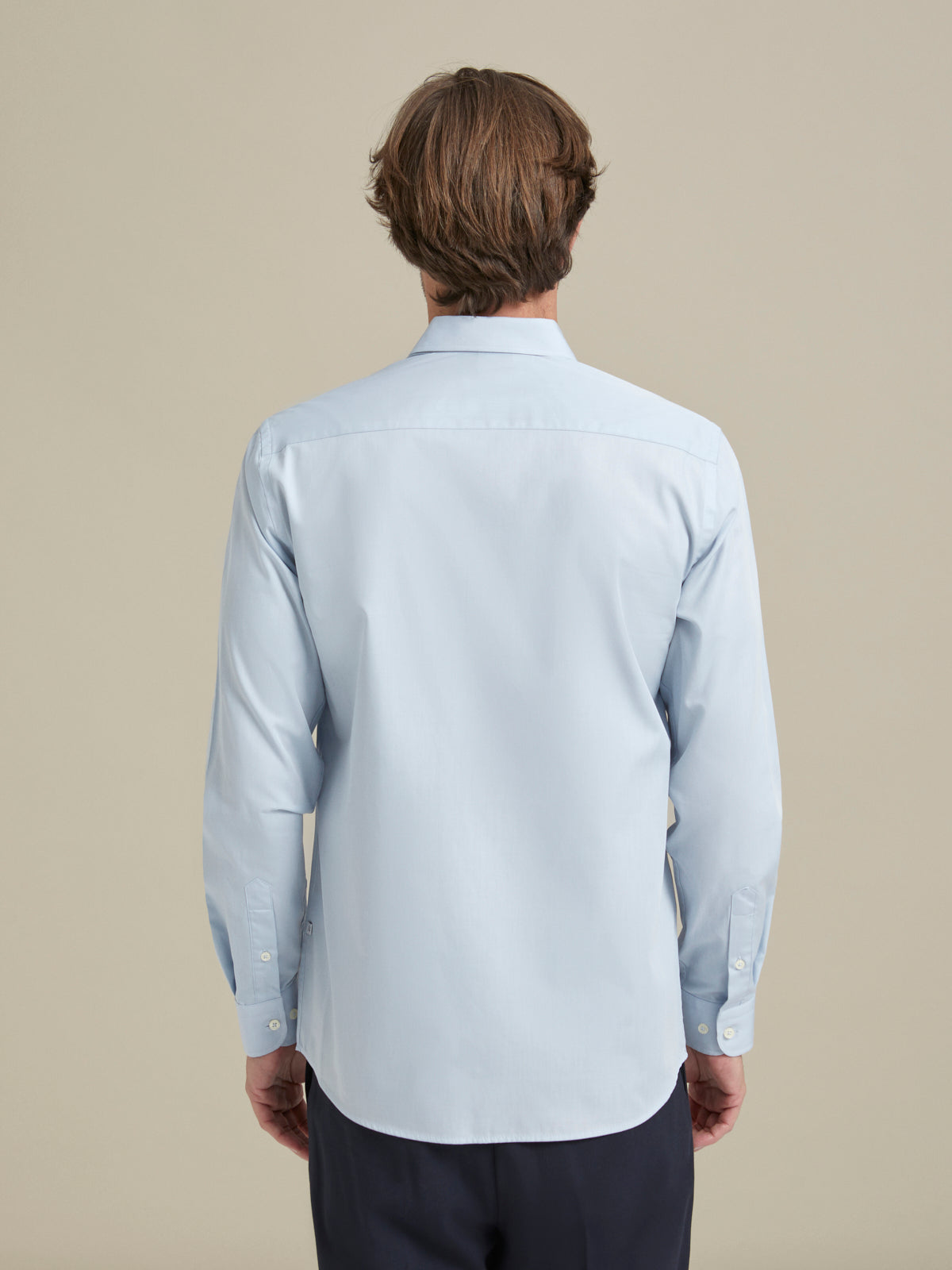 %100 Pamuk Poplin Mavi Gömlek - Cotton Shirt / Sky Blue