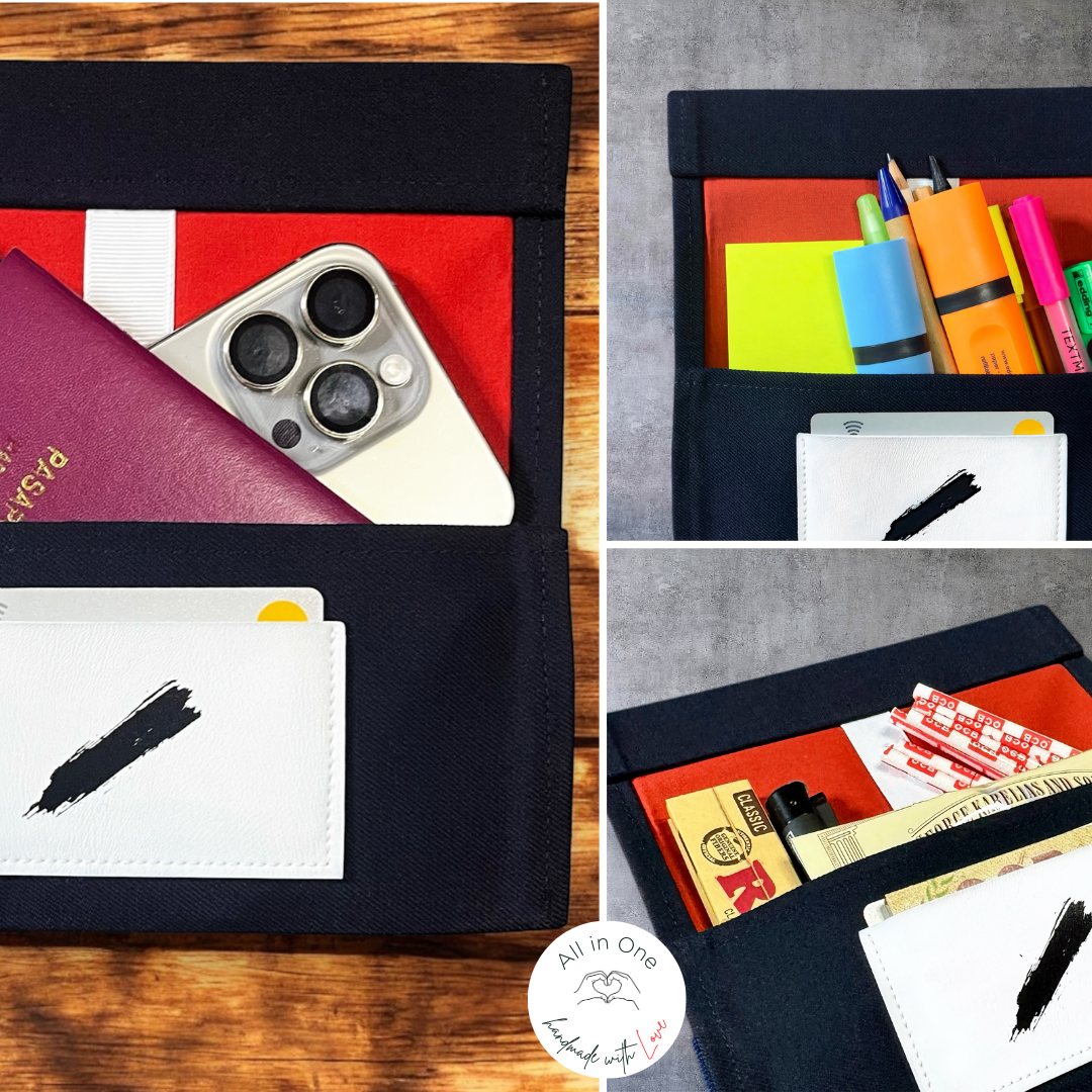 Handmade Smart Pouch – Lacivert | Çok Amaçlı Kumaş Kılıf
