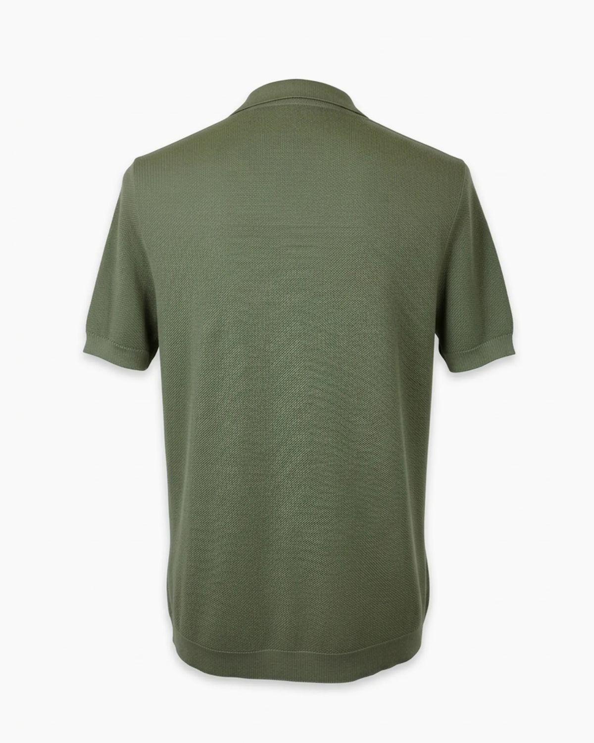 SW02002 | Premium Triko Örgü Polo Yaka Tişört - Dikişsiz Haki