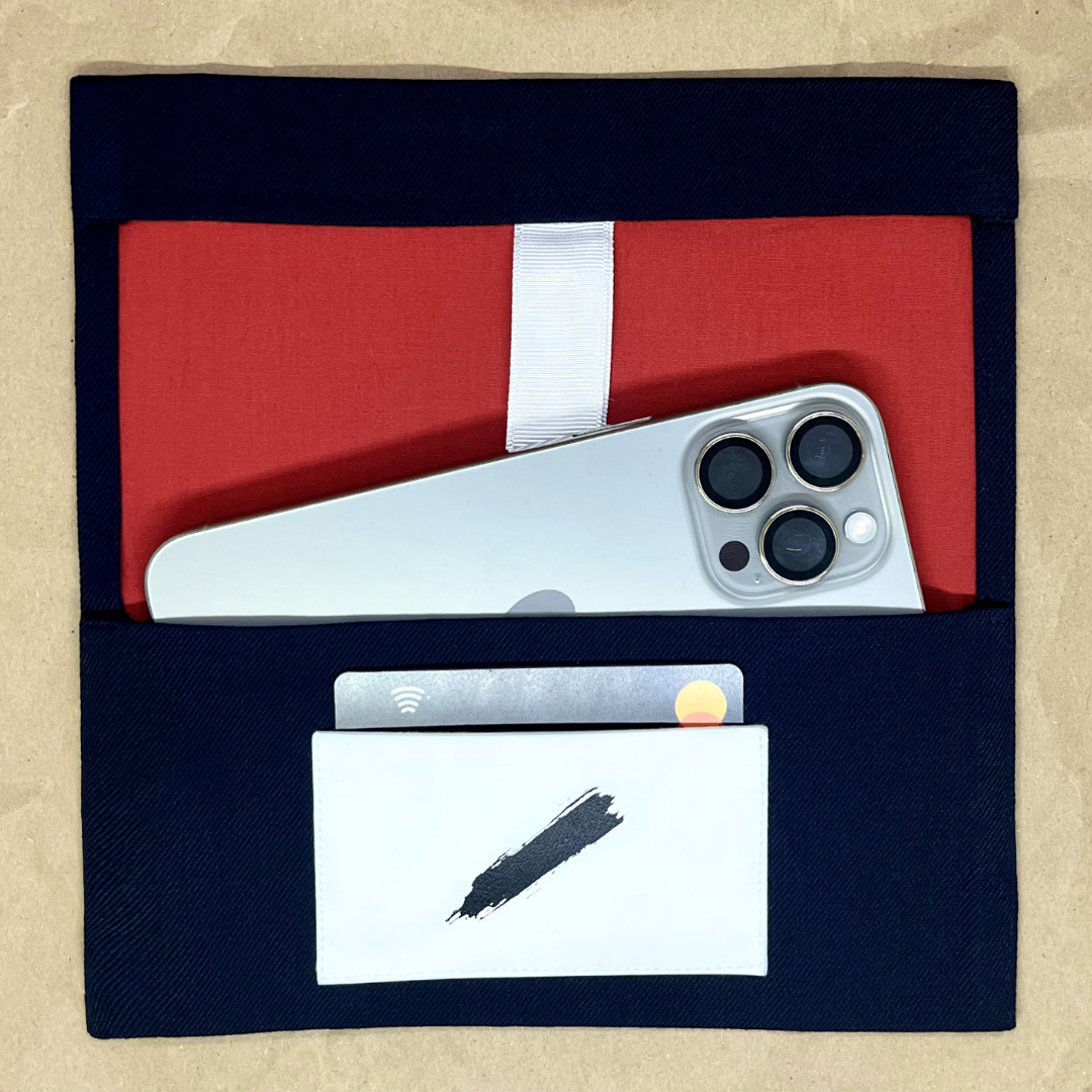 Handmade Smart Pouch – Lacivert | Çok Amaçlı Kumaş Kılıf