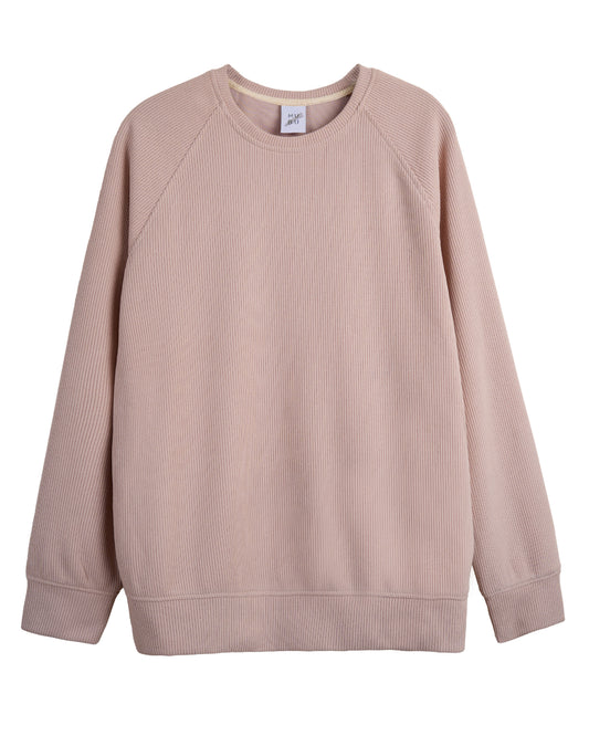 Reglan Kol, Relaxed Fit Unisex Bej Triko