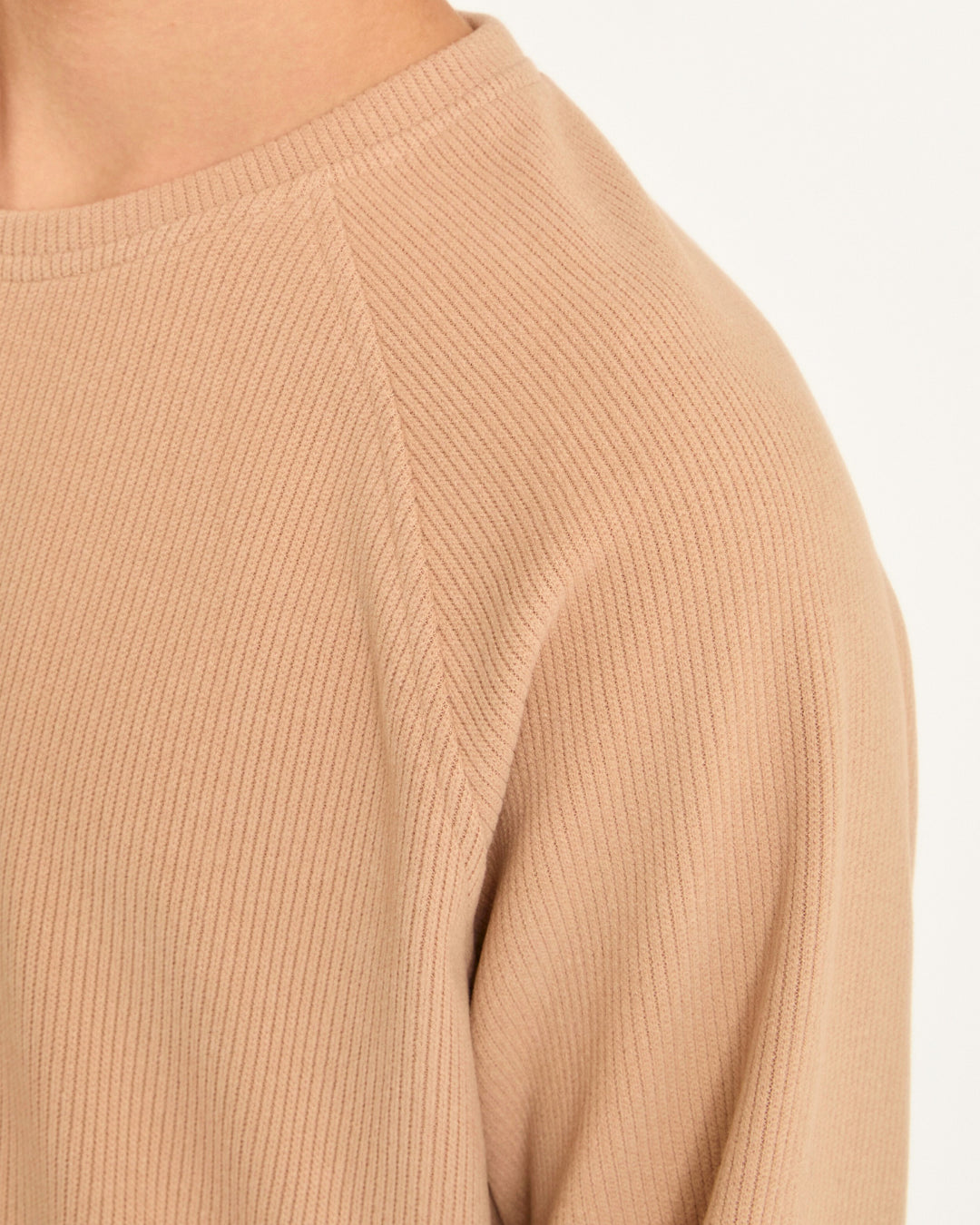 Reglan Kol, Relaxed Fit Unisex Camel Triko