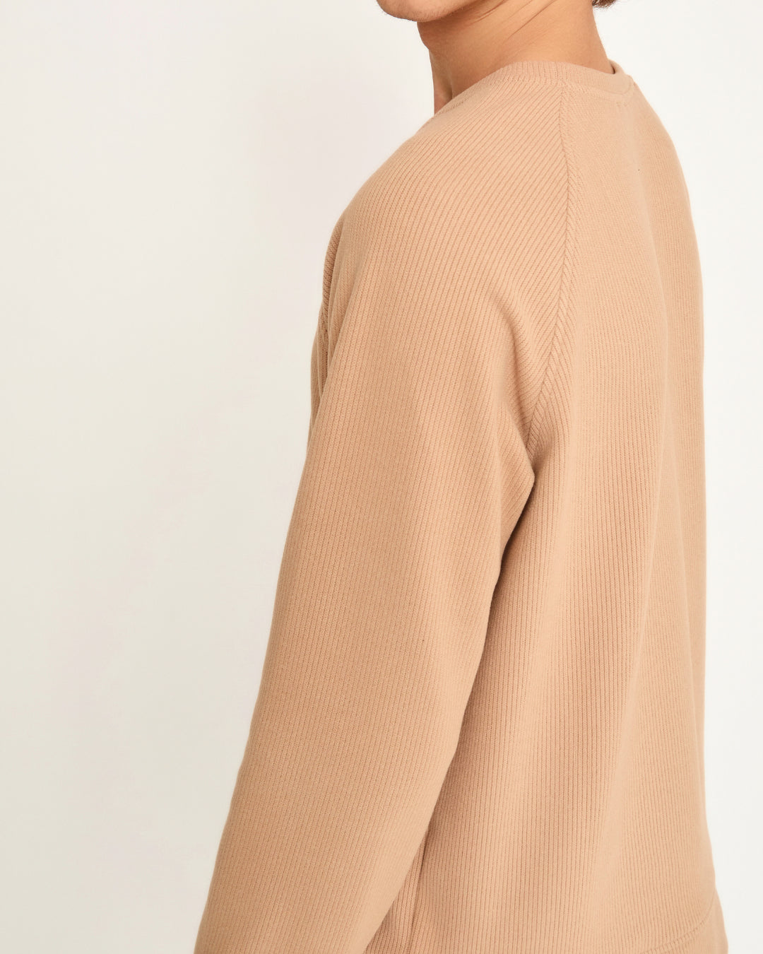 Reglan Kol, Relaxed Fit Unisex Camel Triko
