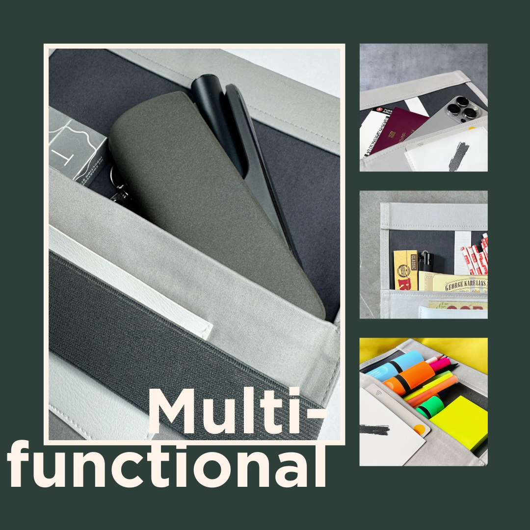 Handmade Smart Pouch – Gümüş Gri | Çok Amaçlı Kumaş Kılıf