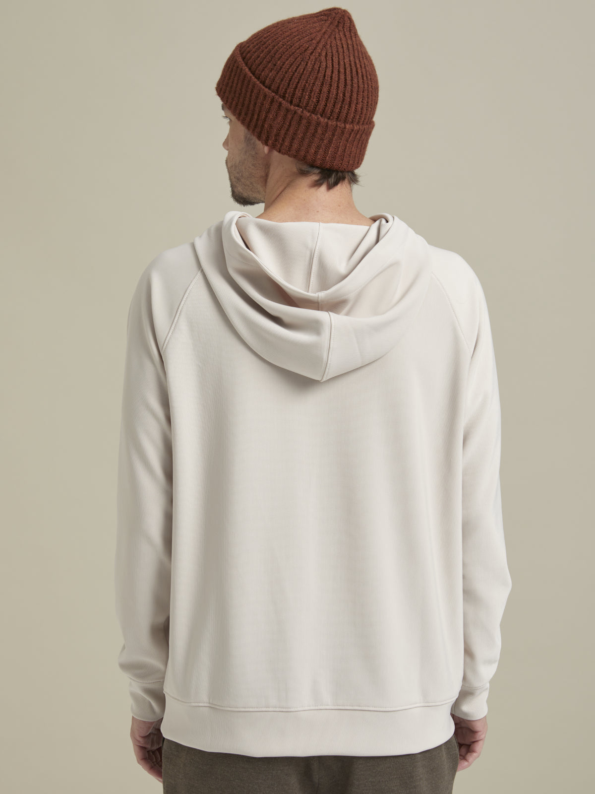 Firca Baskili Krem Reglan Kol Hoodie - Iconic Hoodie / Cream