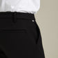 Yün Flanel Siyah Örme Chino Pantolon - Flannel Chino / Black