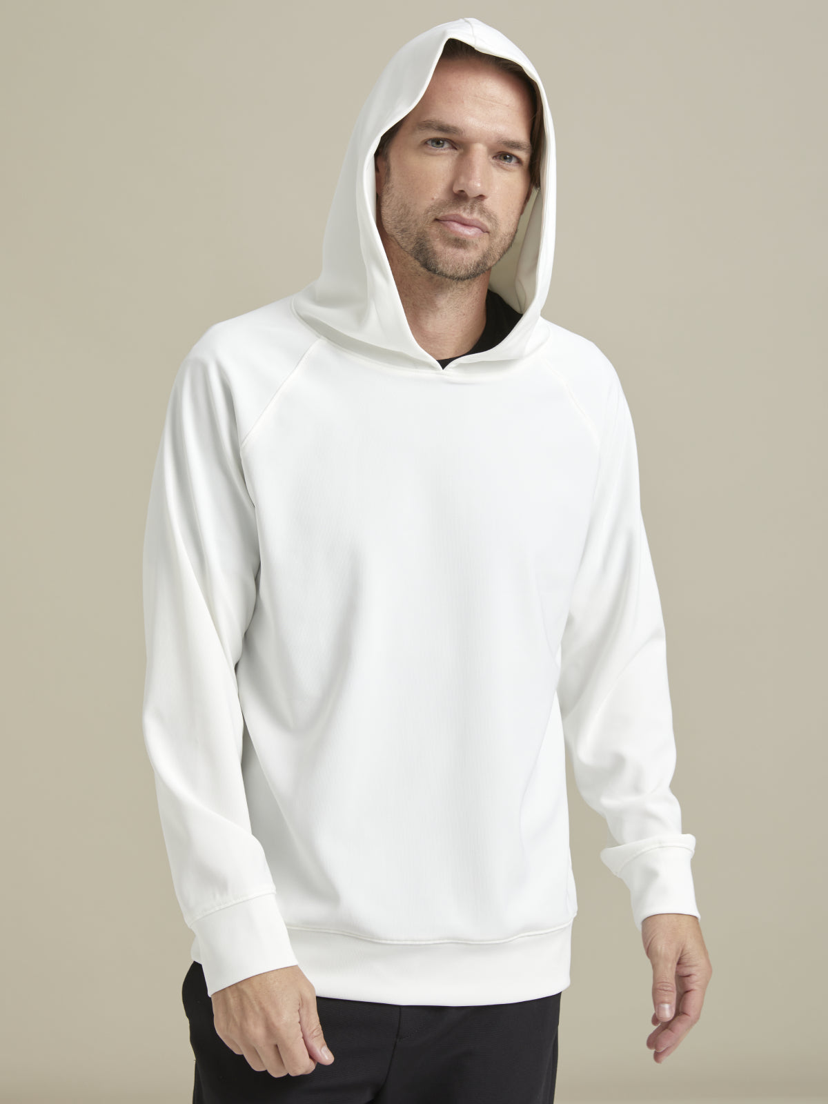 Firca Baskili Beyaz Reglan Kol Hoodie - Iconic Hoodie / White