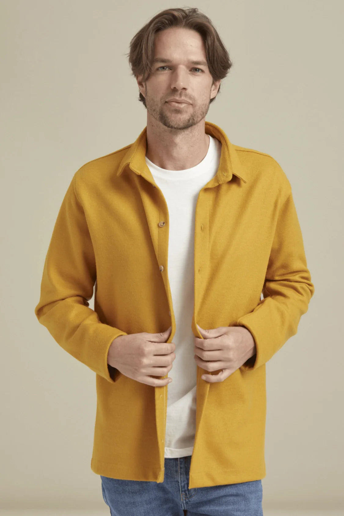 Bonny Cardies Koleksiyonu – Overshirt, Hırka & Gömlek Stili için temsili hardal sarısı görseli