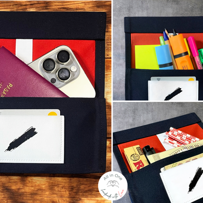 Handmade Smart Pouch – Lacivert | Çok Amaçlı Kumaş Kılıf
