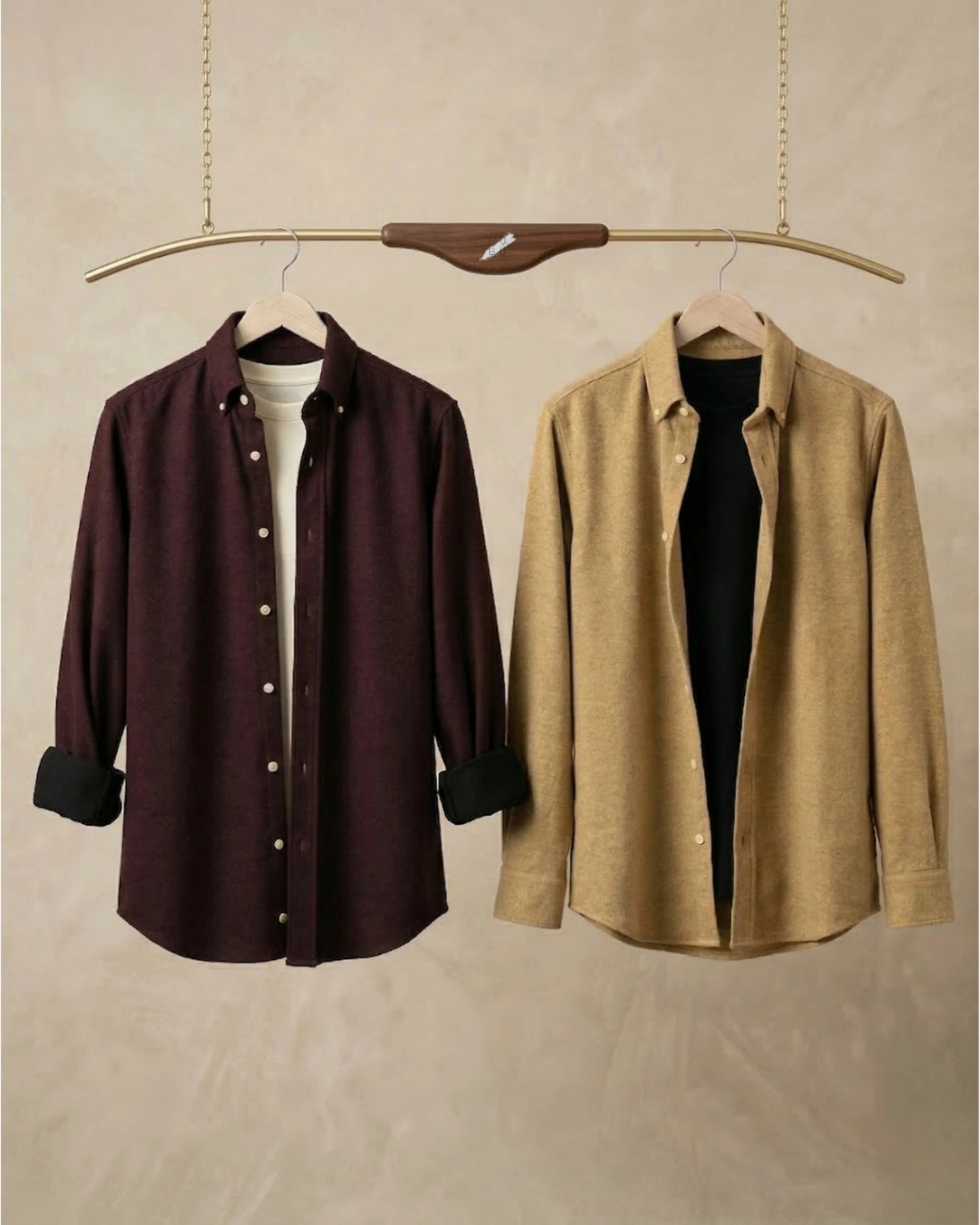 MUBU Heritage Wool Over Shirt Life Style Banner Askıda İki Renk (bordo, Hardal) Banner Görseli