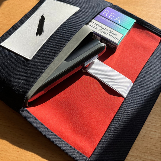 Handmade Smart Pouch – Lacivert | Çok Amaçlı Kumaş Kılıf