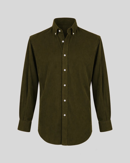 MUBU Cosserat Haki Kadife Gömlek - Ghost Ön Görünüm