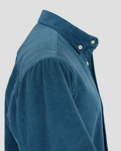 MUBU Cosserat Açık Mavi Kadife Gömlek - Ghost Yan Yakın Görünüm