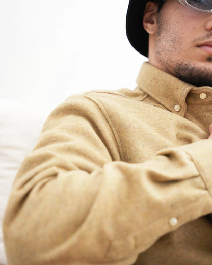 MUBU Heritage Hardal Yün Gömlek Ceket - Dikiş Detayı