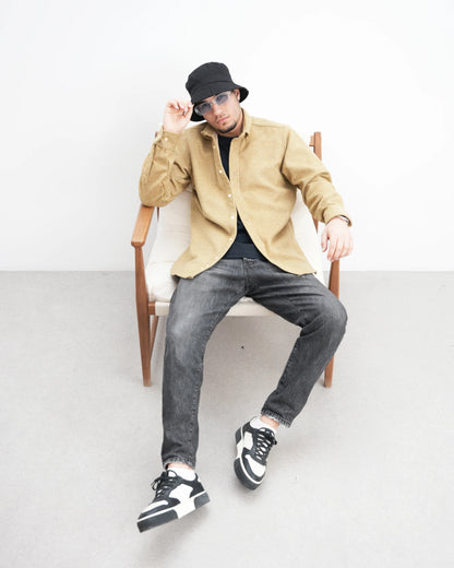 MUBU Heritage Hardal Yün Gömlek Ceket - Model Lifestyle