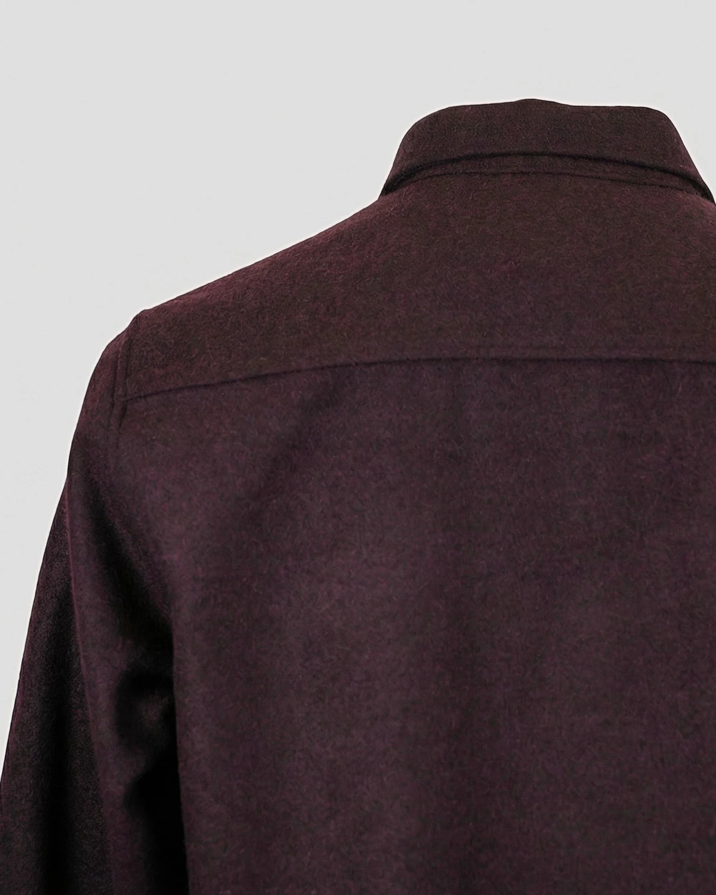 MUBU Heritage Bordo Yün Gömlek Ceket - Ghost Yakın Arka Görünüm