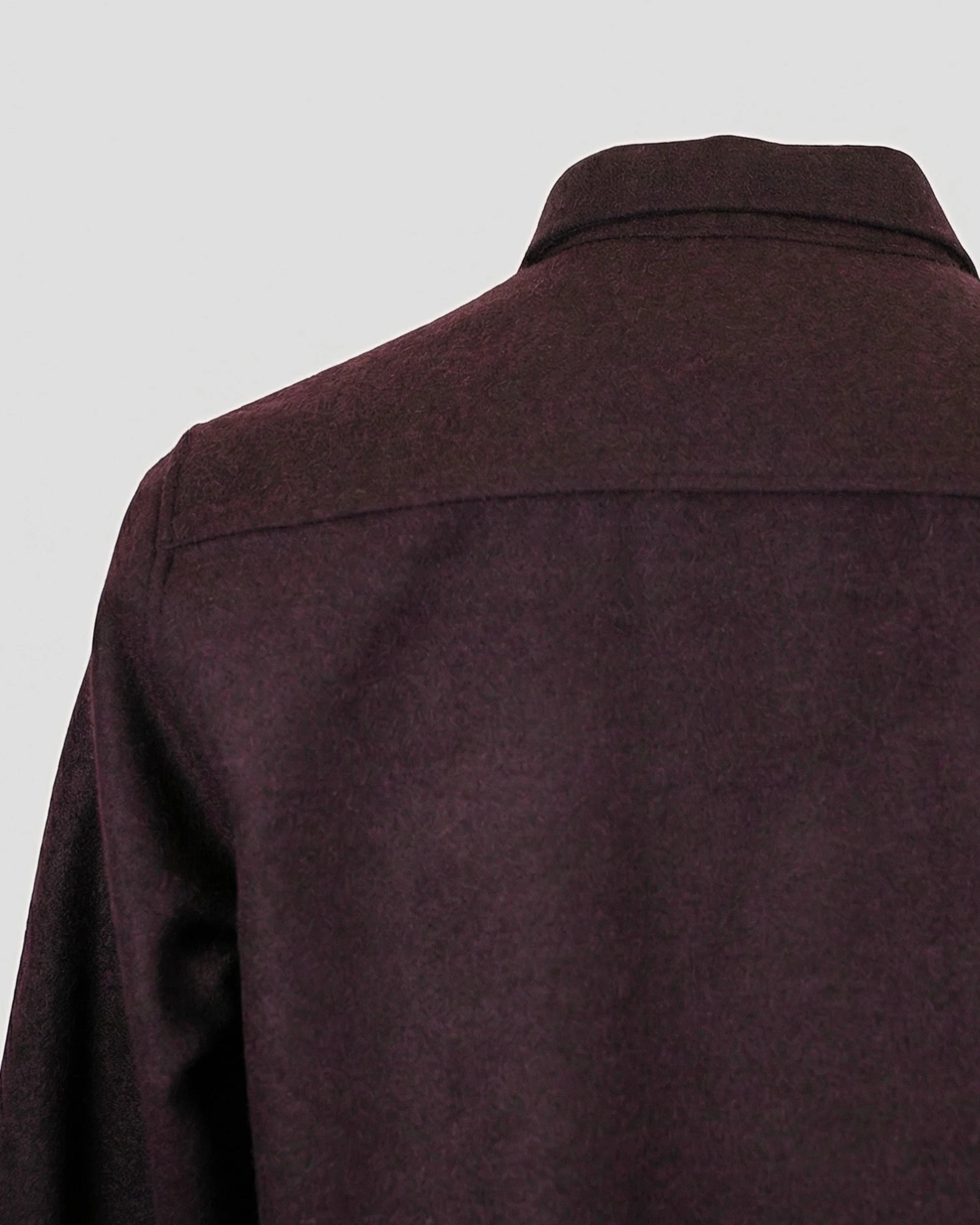 MUBU Heritage Bordo Yün Gömlek Ceket - Ghost Yakın Arka Görünüm