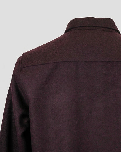 MUBU Heritage Bordo Yün Gömlek Ceket - Ghost Yakın Arka Görünüm