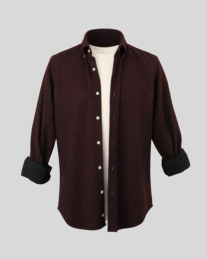 MUBU Heritage Bordo Yün Gömlek Ceket - Ghost Ön Görünüm