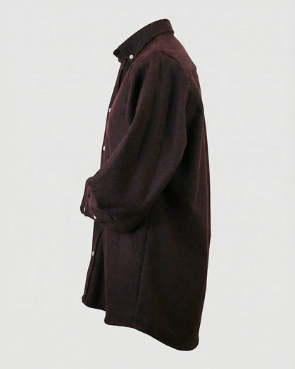MUBU Heritage Bordo Yün Gömlek Ceket - Ghost Yan Görünüm