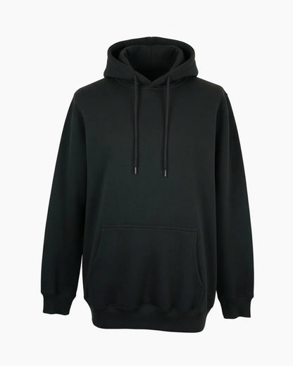 Siyah renkli premium kalite kapüşonlu kurumsal sweatshirt hoodie, şirket logolu toptan üretim - MUBU Staff Wear