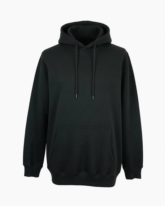 Siyah renkli premium kalite kapüşonlu kurumsal sweatshirt hoodie, şirket logolu toptan üretim - MUBU Staff Wear
