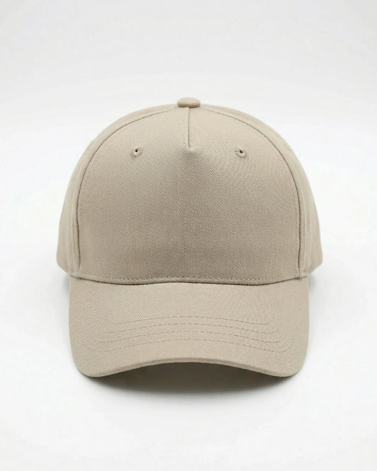 Bej renkli kurumsal logolu premium pamuklu beyzbol şapkası, nakış işlemeli toptan üretim - MUBU Staff Wear