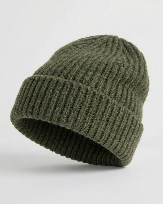 Haki renkli fitilli örme kurumsal kışlık bere, nakışlı saha ekipmanı toptan üretim - MUBU Staff Wear