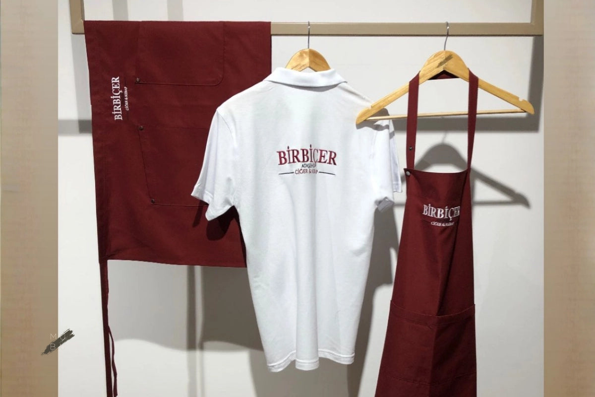 MUBU'nun Birbiçer için ürettiği personel kıyafeti ve önlük