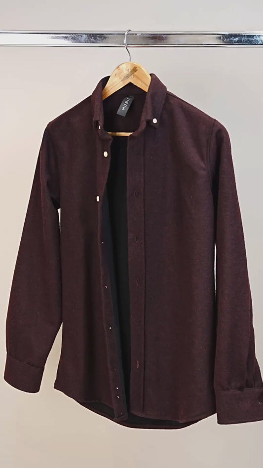 Heritage yünlü overshirt askıda stil life videosu