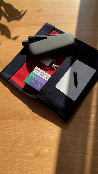 Handmade Smart Pouch – Lacivert | Çok Amaçlı Kumaş Kılıf