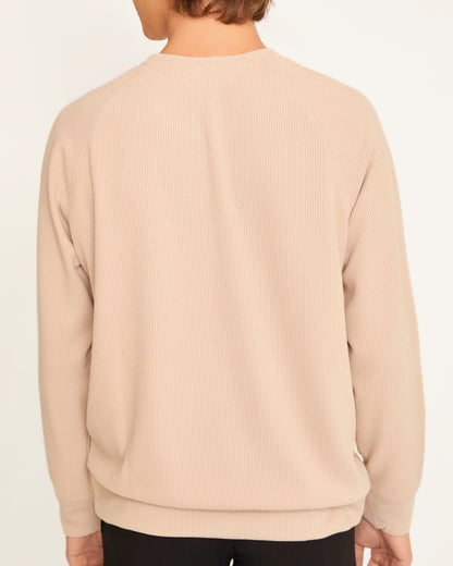 Reglan Kol, Relaxed Fit Unisex Bej Triko