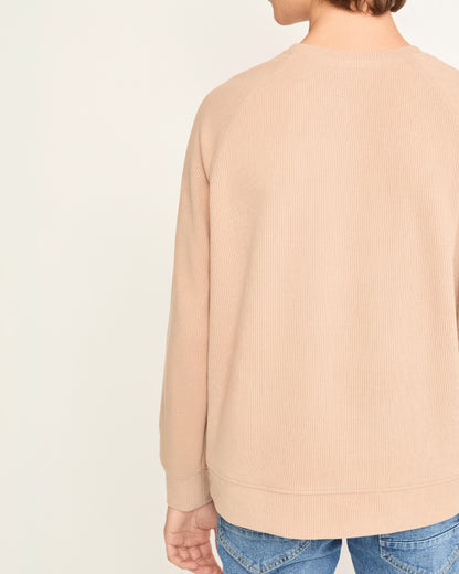 Reglan Kol, Relaxed Fit Unisex Camel Triko