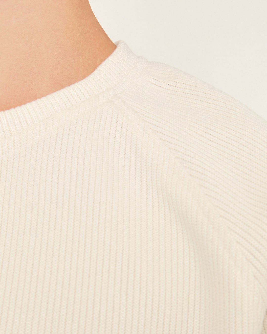 Reglan Kol, Relaxed Fit Unisex Ekru Triko