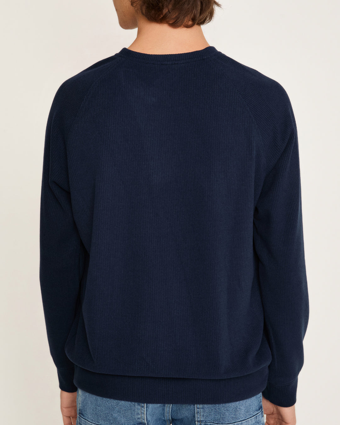 Reglan Kol, Relaxed Fit Unisex Lacivert Triko