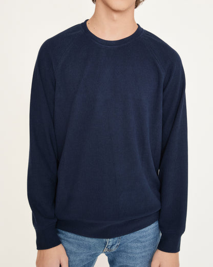 Reglan Kol, Relaxed Fit Unisex Lacivert Triko