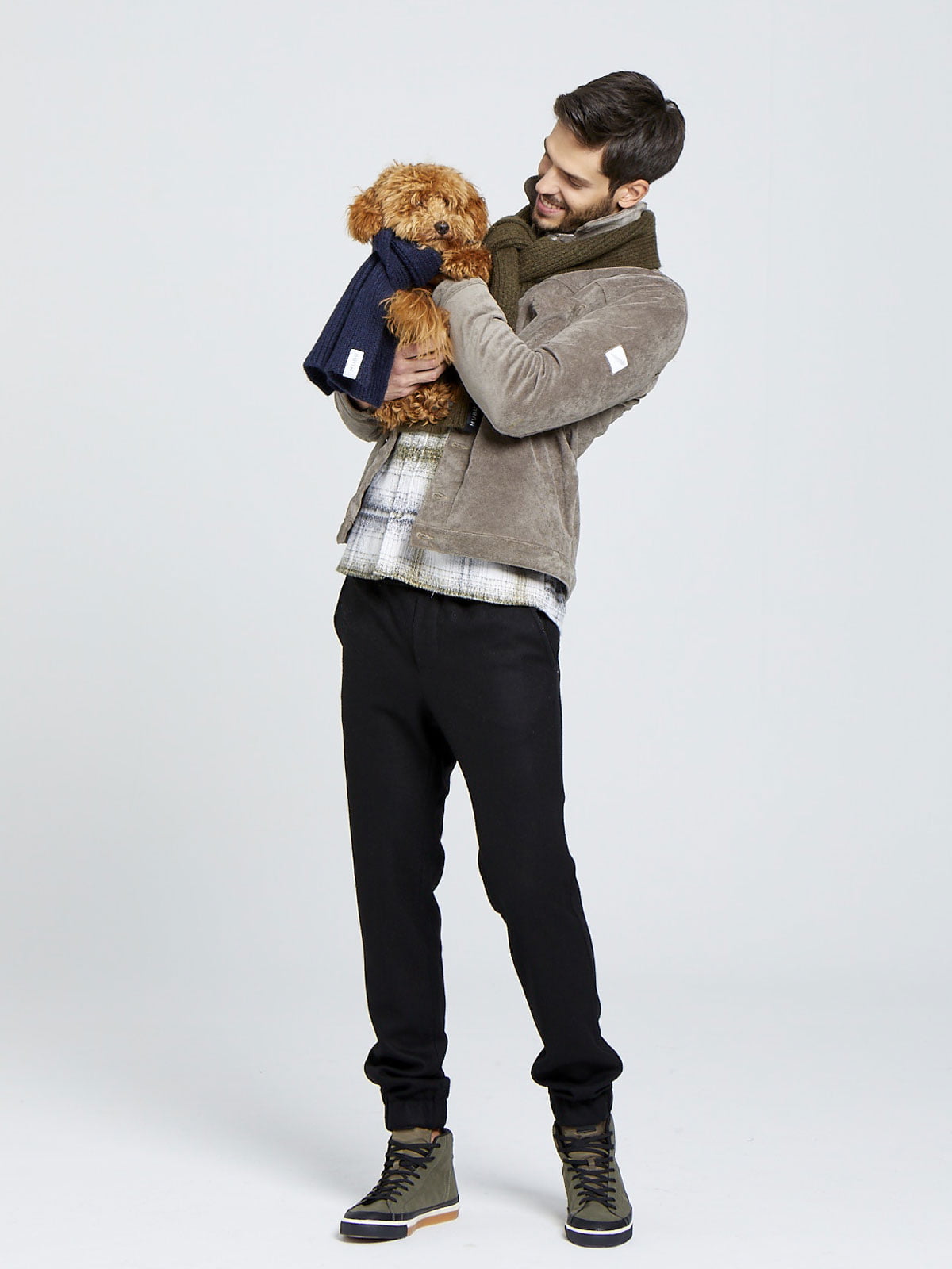 Yünlü Örme Siyah Eşofman Pantolon - Wooly Jogger / Black