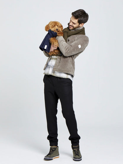 Yünlü Örme Siyah Eşofman Pantolon - Wooly Jogger / Black