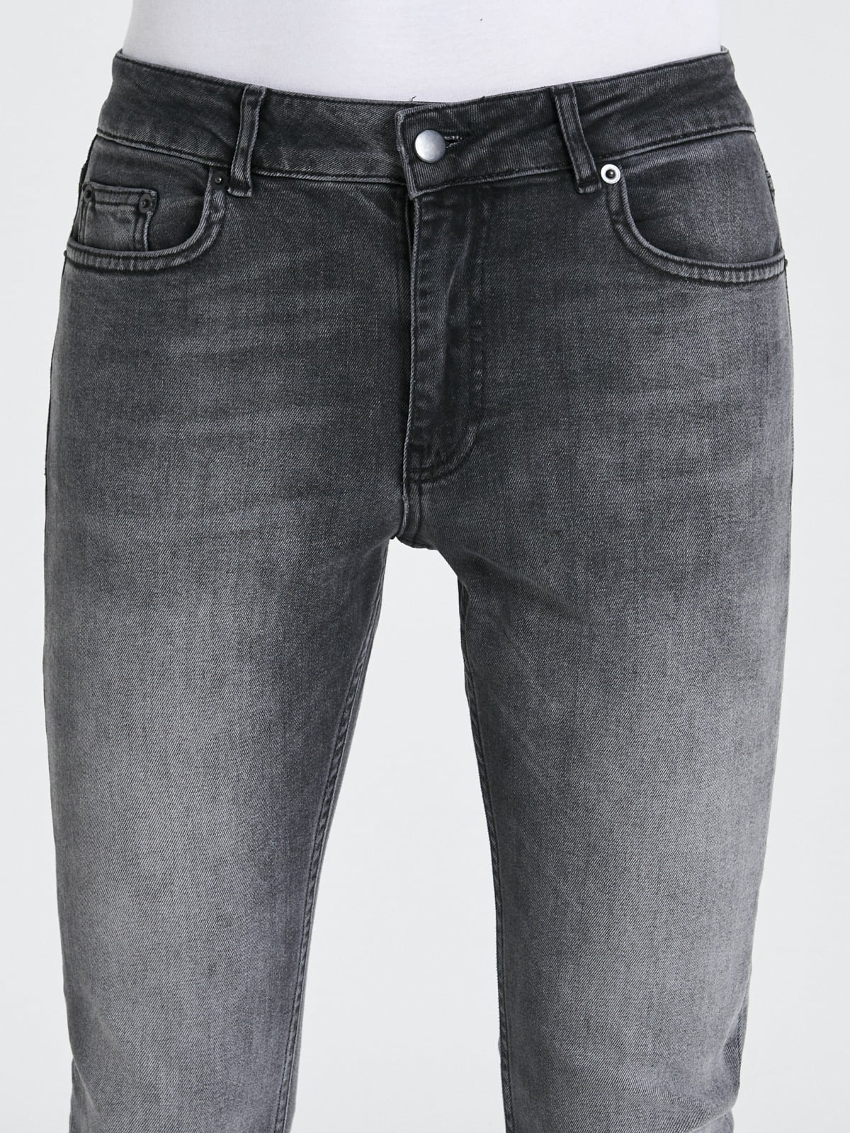 Slim Fit Gri Kot Pantolon
