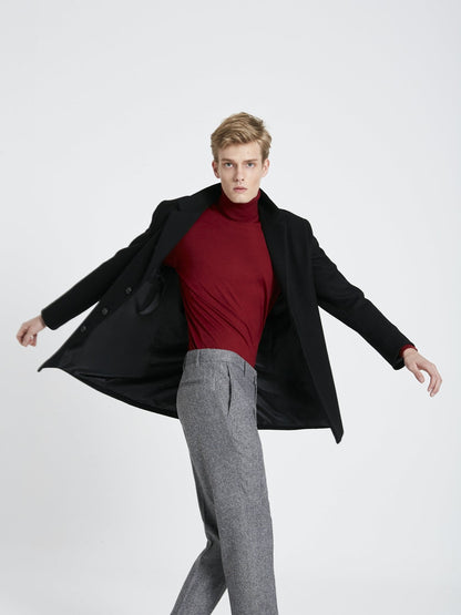 Bordo yünlü balıkçı model kazak.