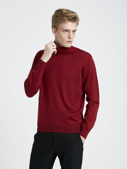 Bordo yünlü balıkçı model kazak.