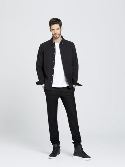 Yünlü Örme Siyah Eşofman Pantolon - Wooly Jogger / Black