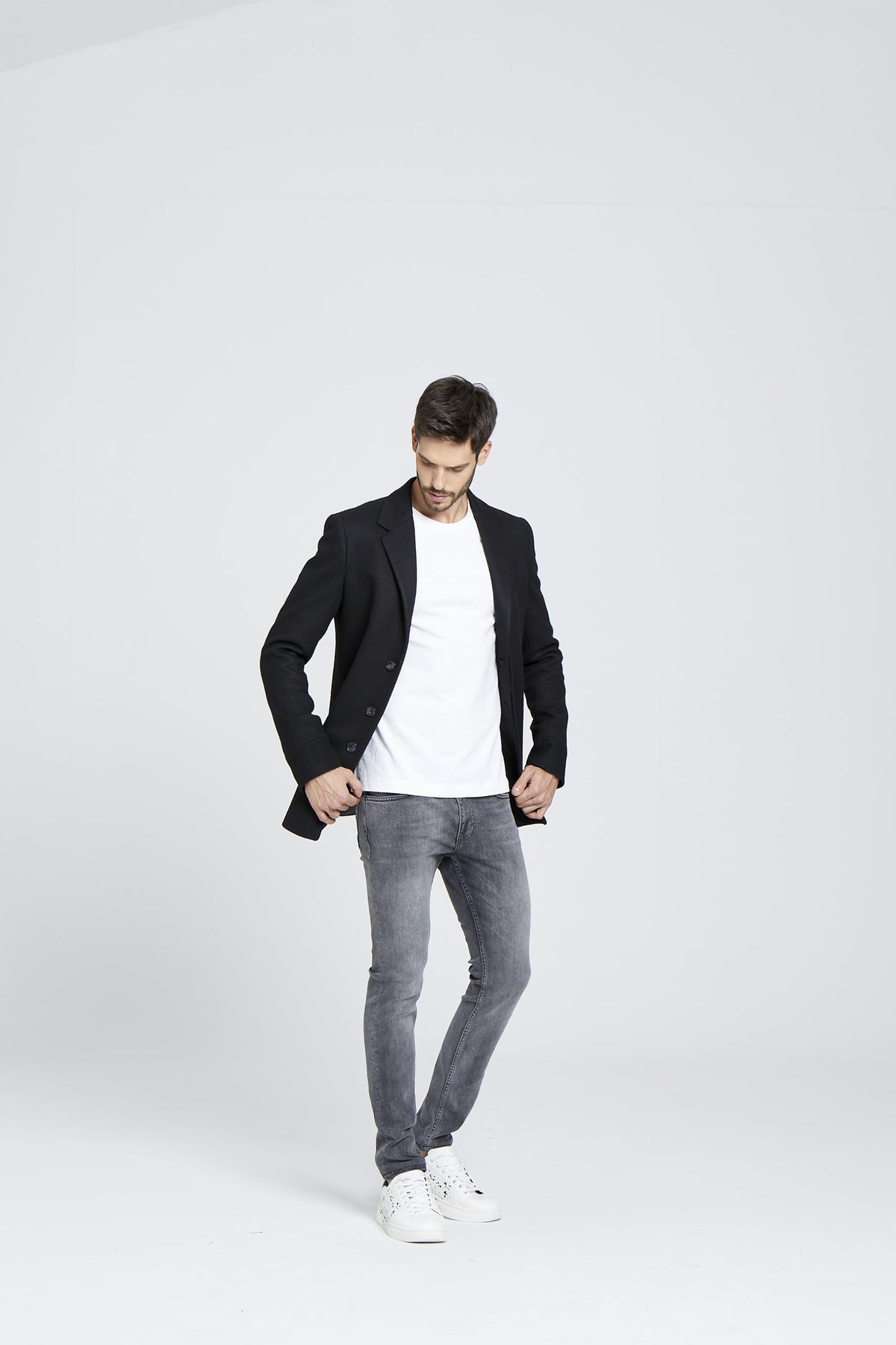 Slim Fit Gri Kot Pantolon