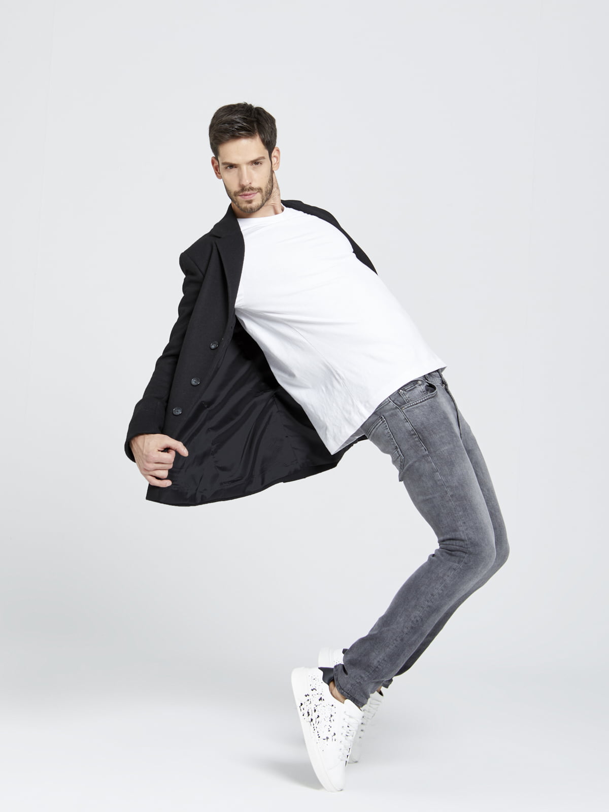 Slim Fit Gri Kot Pantolon