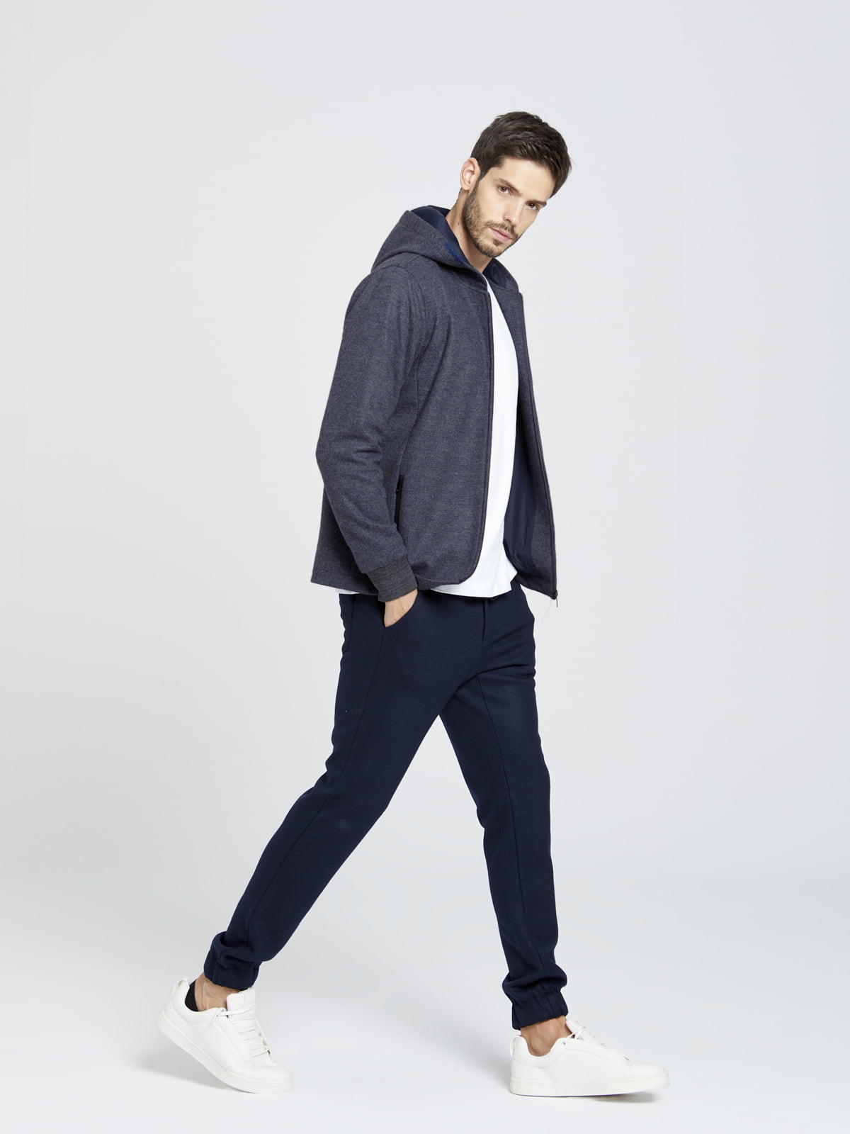 Yünlü Örme Lacivert Eşofman Pantolon - Wooly Jogger / Navy