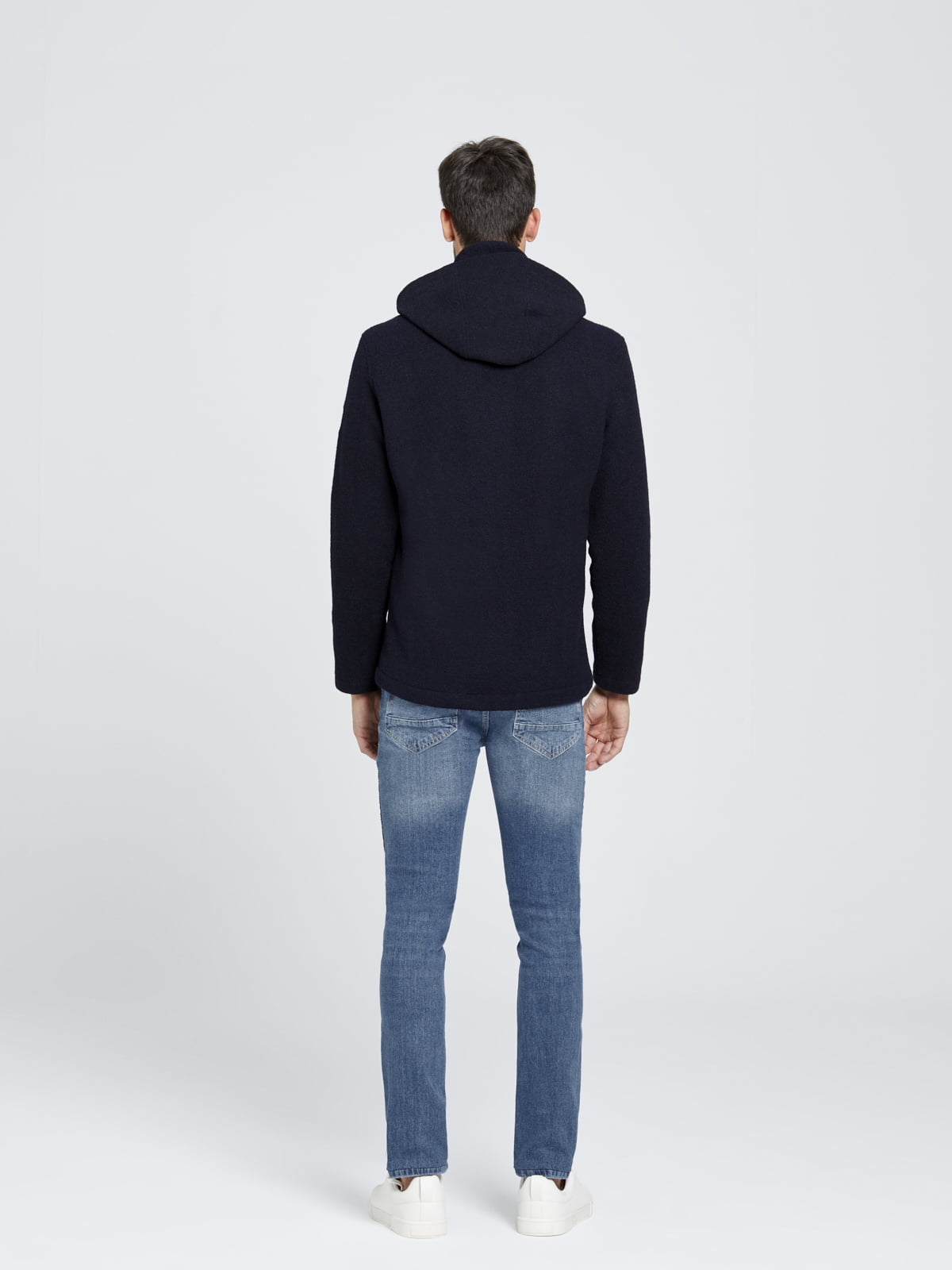 Slim Fit Buz Mavisi Taşlama Kot Pantolon