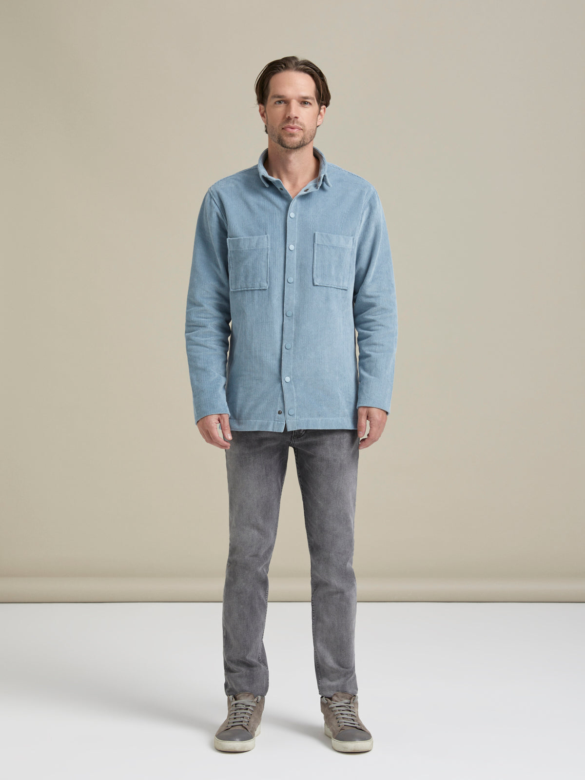 Kadife Mavi Gömlek Ceket - Corduroy Shirt / Sky Blue