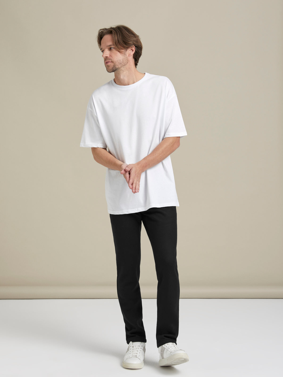 Yün Flanel Siyah Örme Chino Pantolon - Flannel Chino / Black