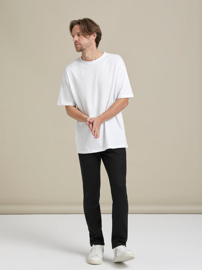 Yün Flanel Siyah Örme Chino Pantolon - Flannel Chino / Black